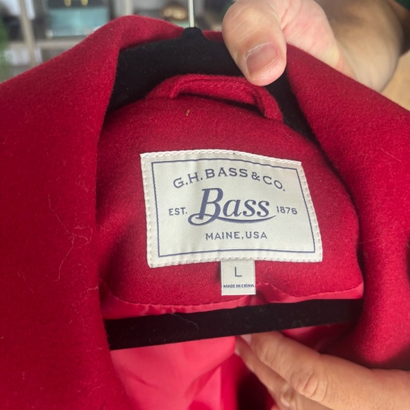 Red Wool Peacoat - Picture 3 of 3